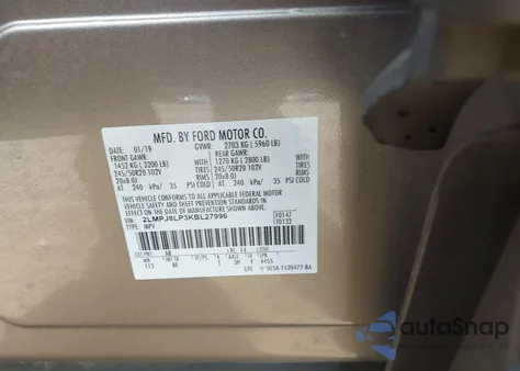 2019 Lincoln Nautilus Reserve from USA, damaged, VIN 2LMPJ8LP3KBL27996